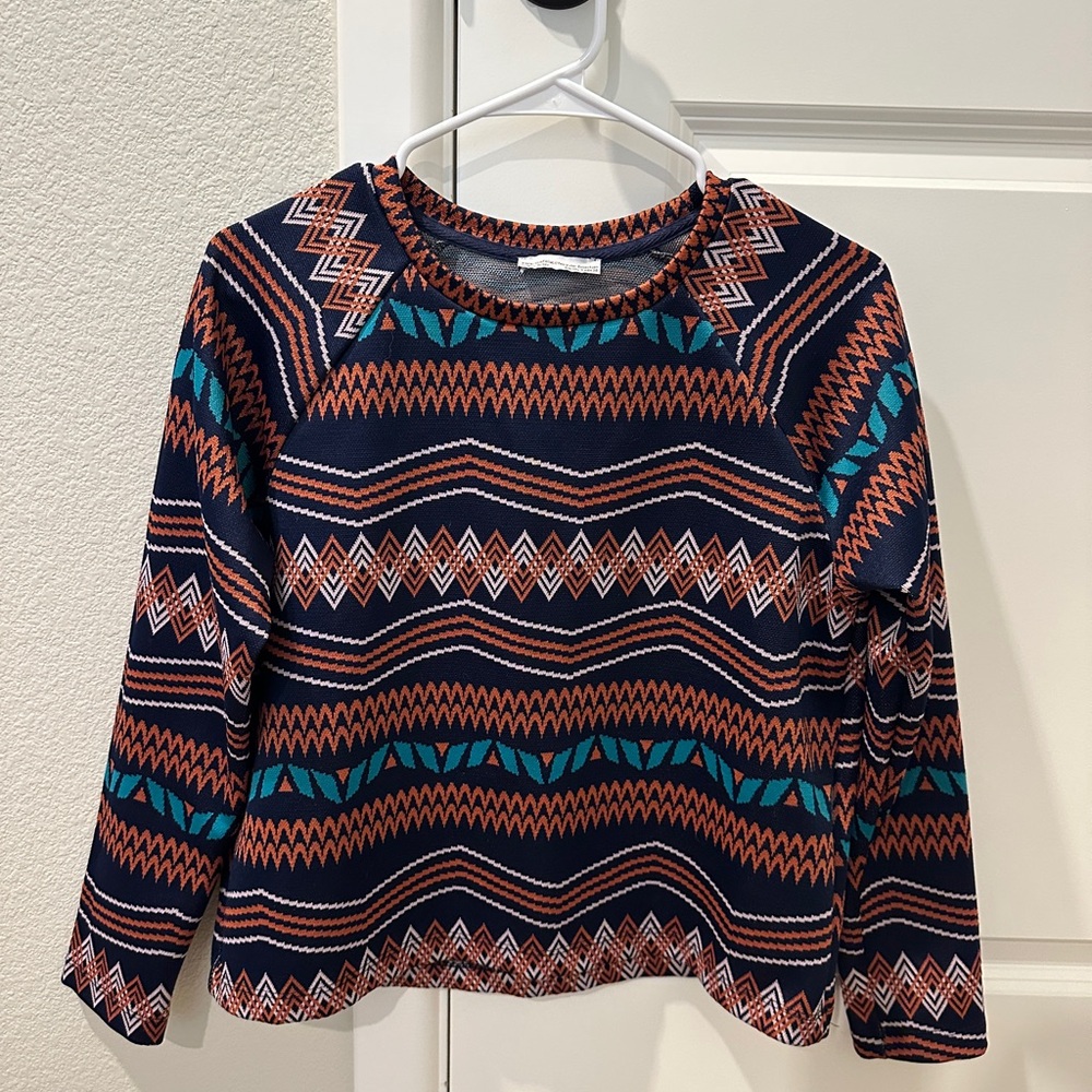 Zara Geometric Patterned Sweater Small